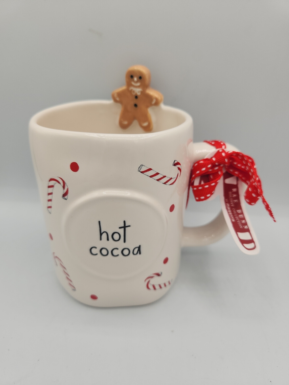 Rae Dunn 'hot cocoa' Gingerbread Ceramic Mug